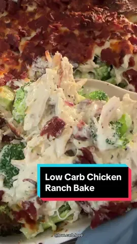 Low Carb Chicken Ranch Bake! 🤤 #EasyRecipe #chickenbake #easydinnerideas #lowcarbrecipes #viral 