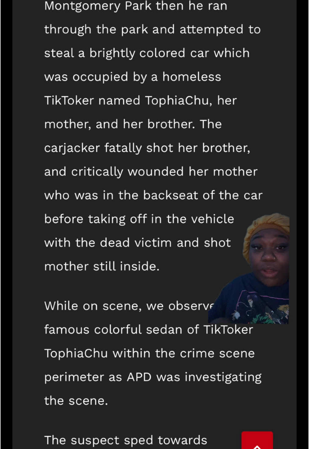 Pls leave her alone and let her grieve in peace! No matter how yall feel about her nobody deserves to have their people taken away from them!😩#greenscreen #tophiachu 