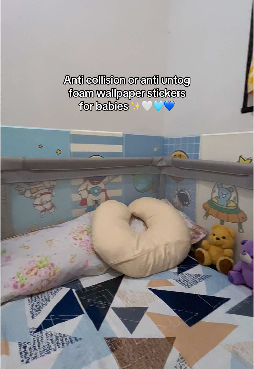 Anti collision or anti untog foam wallpaper stickers for babies ✨🤍💙🩵 #anticollision #antiuntog #anticollisionsticker #anticollisionfoamwallpaper #anticollisionfoamwallpapersticker #foamwallpaper #foamsticker #wallpapersticker #foamsticker #foamwallpapersticker #baby #babiesoftiktok #babymusthaves #mom #MomsofTikTok #firsttimemom #trending #viral #fyp #fyppppppppppppppppppppppp #creatorsearchinsights 