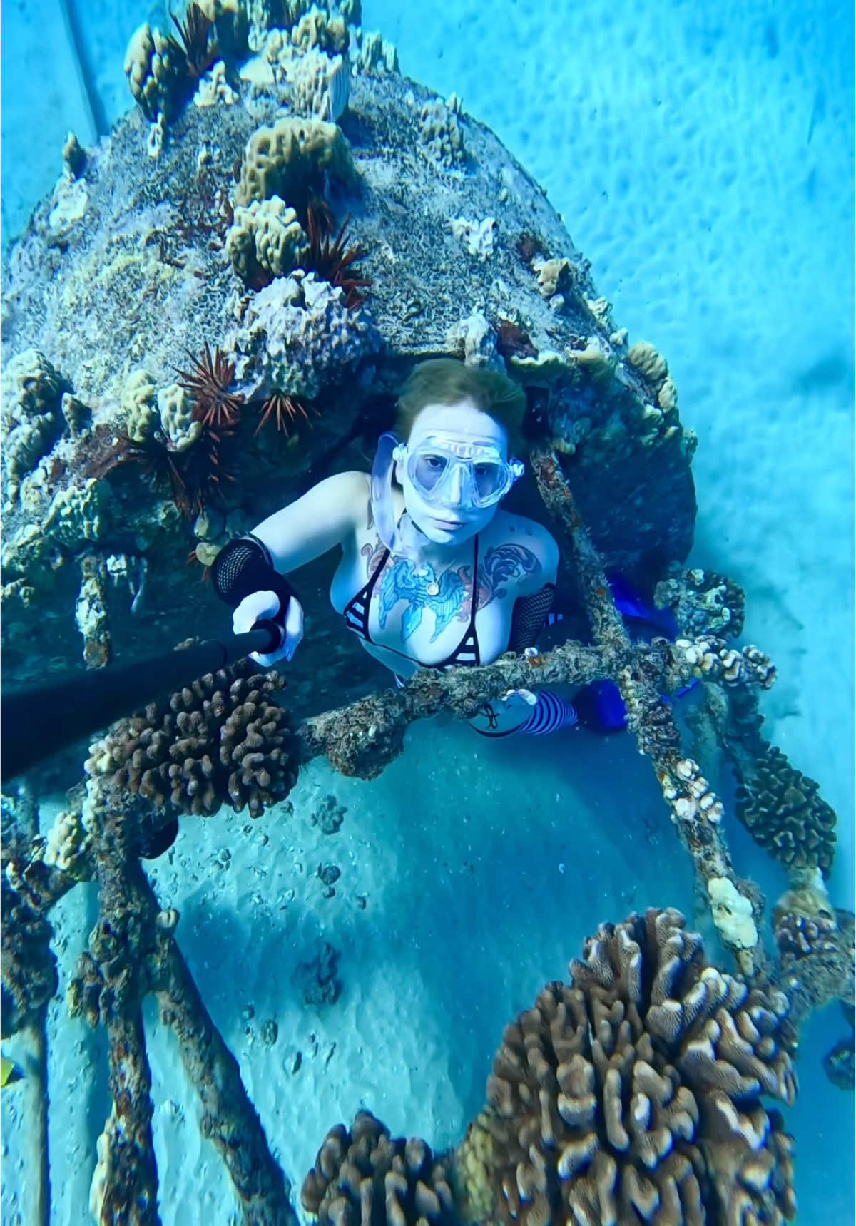 Fallen tower at the electric power plant heheh #powerplant #underwater #freediver #freediving #alt #goth