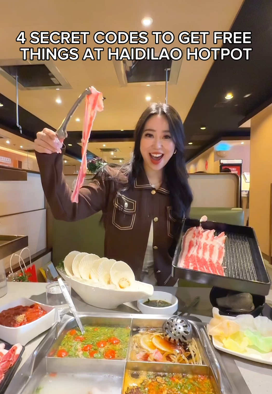 NO BC WHY ARE THEIR FREEBIES ACTUALLY SO GOOD 😮😮😮 Apparently they work across the world at all haidilao hotpot stores!! They make your meal so much better 🤭 WOULD YOU TRY THESE HACKS?? 📍 haidilao hotpot -  #haidilao #haidilaohotpot #hotpot #secretcodes #cheatcodes #free #affordable #hotpotlover 