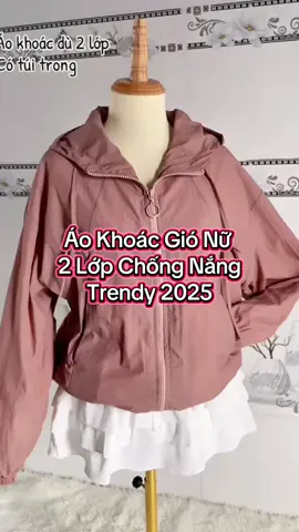 Áo Khoác Gió Nữ 2 Lớp Chống Nắng #lazidehint #xh 