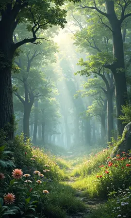 Springtime in the Forrest  #ai #aigenerated #flowers #spring #nature #relaxing #stressfree #relaxation 