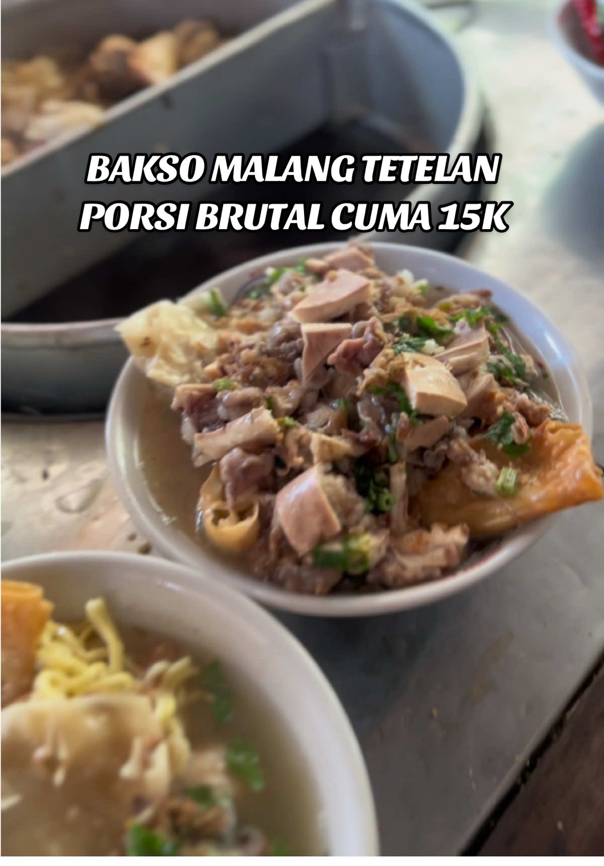 Bakso Malang tetelan porsi brutal cuma 15K❗️ jangan lupa merapat di bakso malang, mie ayam & mieago cak kino lokasi ada di hos Cokroaminoto & GUNUNGPATI bolooo, selama bulan ramadhan kita buka dari jam 11.00 - 19.30 wib, ada yang langganan disini? 🤩🙌 #baksojeroanviral #baksomalang #baksosemarang #cakkinosemarang #kulinersemarang #kulinersemarangmurah #rekomendasikuliner #semarangviral #viralditiktok #fyp #fypツ #xyzbca 