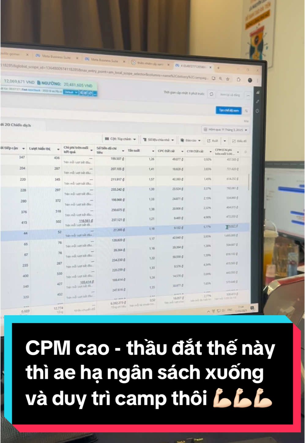 CPM cao - thầu đắt thế này thì ae hạ ngân sách xuống và duy trì camp thôi #mmo #tainguyentesla #giacatgroup #marketing #xuhuong #giacatnobita 