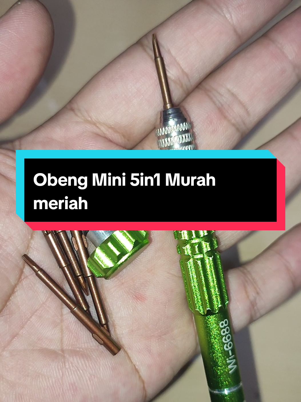 Obeng kecil Magnet Mini 5 in 1 untuk Buka Jam tangan dan Baut baut kecil 