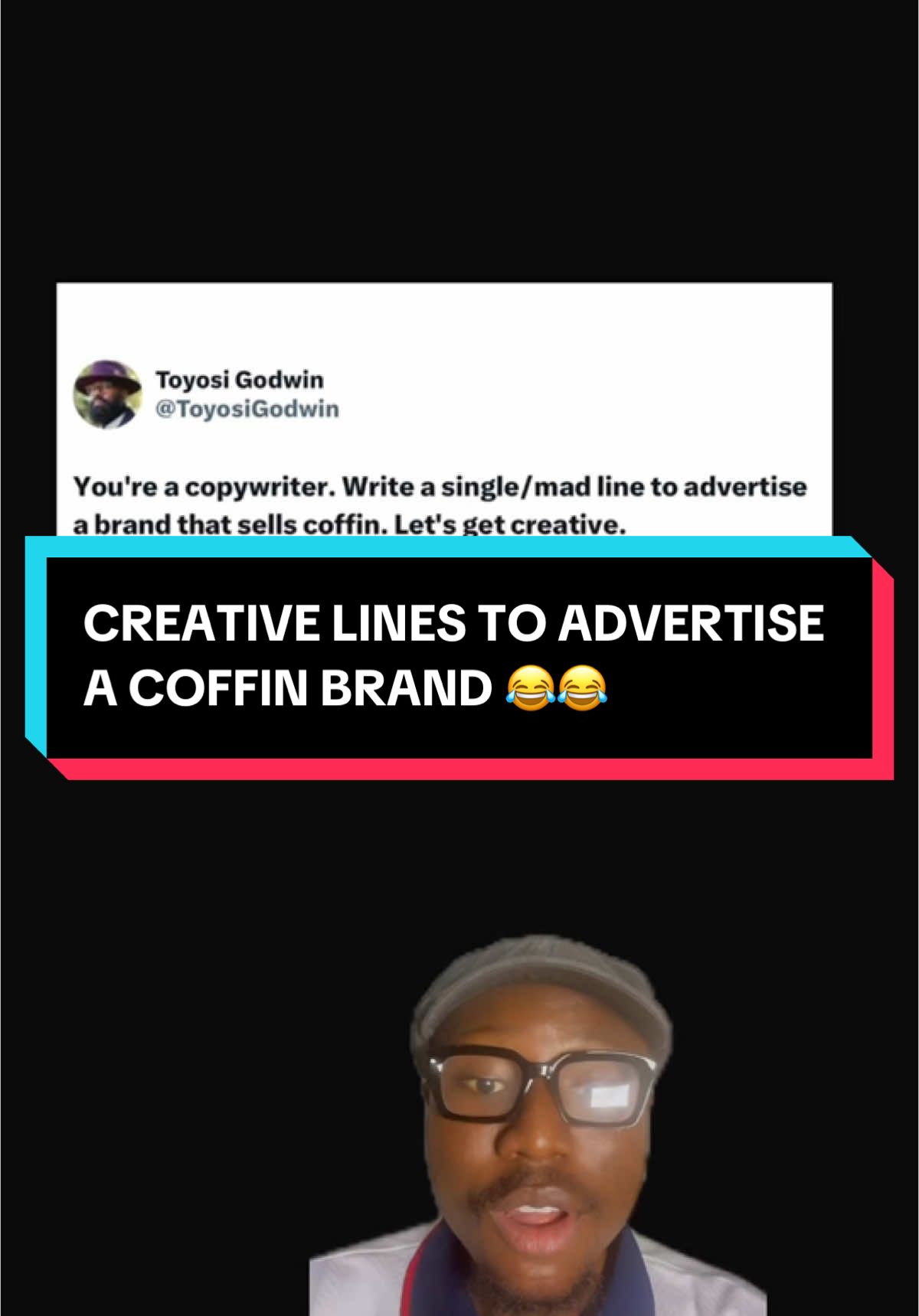 Drop a creative line to advertise a brand that sells coffin in the comments 😂😂😂 Are you a synthetic trader looking for a reliable deriv payment agent for all your transactions, @DIVINEOBI GLOBAL SOLUTIONS is your surest plug  #greenscreen #creativeideas #creativityforgood #funnyvideos😂 #funnyvids #funnyvid #relatable #gist #gossip #nigeriantiktok  creative ways to advertise a job creative short video to advertise machine creative ways to advertise business on instagram creative lines for introducing. creative ways to advertise product like perfume creative way to advertise pillows reels creative videos to advertise creative ways to advertise a bag brand as a content creator creative way to advertise ... creative ways to advertise your business funny videos to laugh funny video funny videos for content funny videos trending on tiktok funny videos to laugh till you ... funny sounds for content funny video memes funny video for capcut edit funny video trending now funny videos laugh very hard gist  gossip 