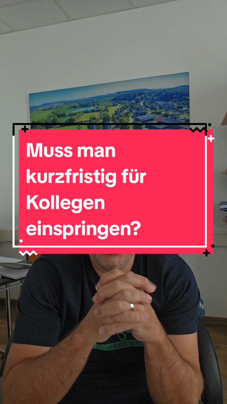 Muss man kurzfristig für Kollegen einspringen und darf der Arbeitgeber einfach so den Dienstplan ändern ? #dienstplan #arbeitsrecht #arbeitaufabruf #anwalt #derarbeitsrechtler Bitte auch folgen:@Rechtsanwalt Thorsten Frühmark 