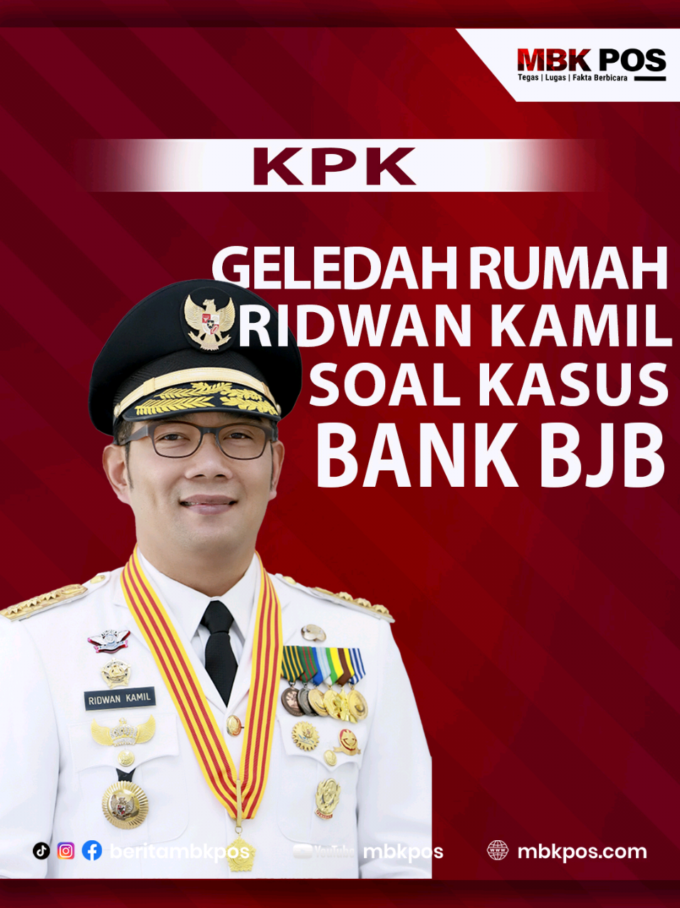 Komisi Pemberantasan Korupsi (KPK) geledah rumah mantan Gubernur Jawa Barat Ridwan Kamil di Bandung, Jawa Barat, terkait kasus Bank Pembangunan Daerah Jawa Barat dan Banten atau Bank BJB pada Senin 10 Maret 2025. Simak berita selengkapnya di www.mbkpos.com #news #newsupdate #MBKpos #beritaterkini #infoterkini #fyp #viral #info #berita #politik #hukum #videonews #ridwankamil #KPK #gubernurjawabarat #JawaBarat #RK #geledah 