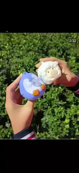 Penguin baby spitting bubbles #squeezingtoys 