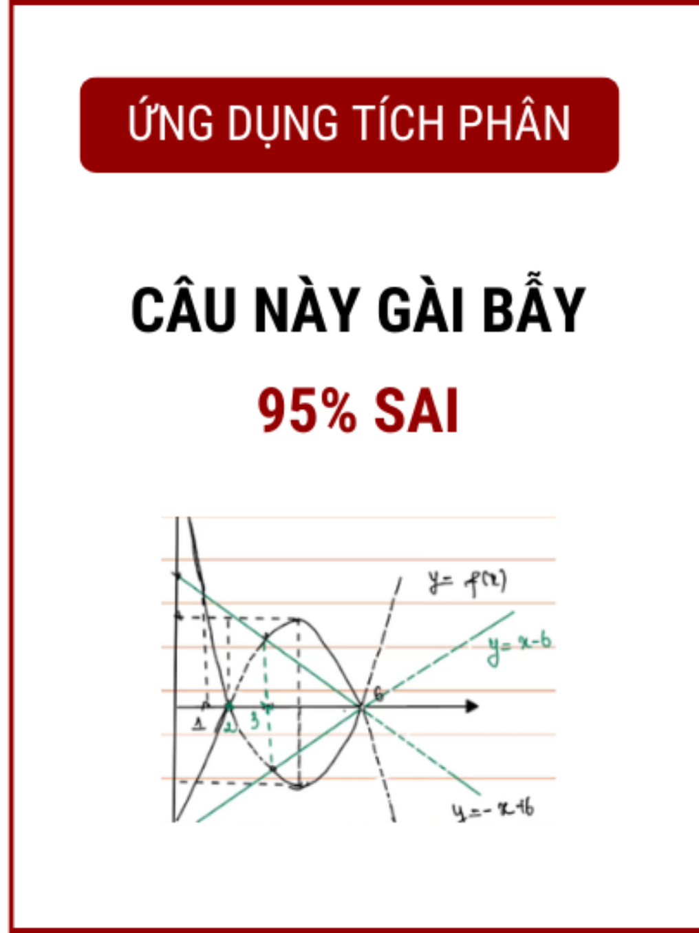 Câu ứng dụng tích phân gai bẫy nhiều bạn sai #thayhuyhuongnoi #toan12 #2k7quyettamdodaihoc #2k7⚡️ #thptqg2025 #2k7chuongtrinhmoi #ungdungtichphan 