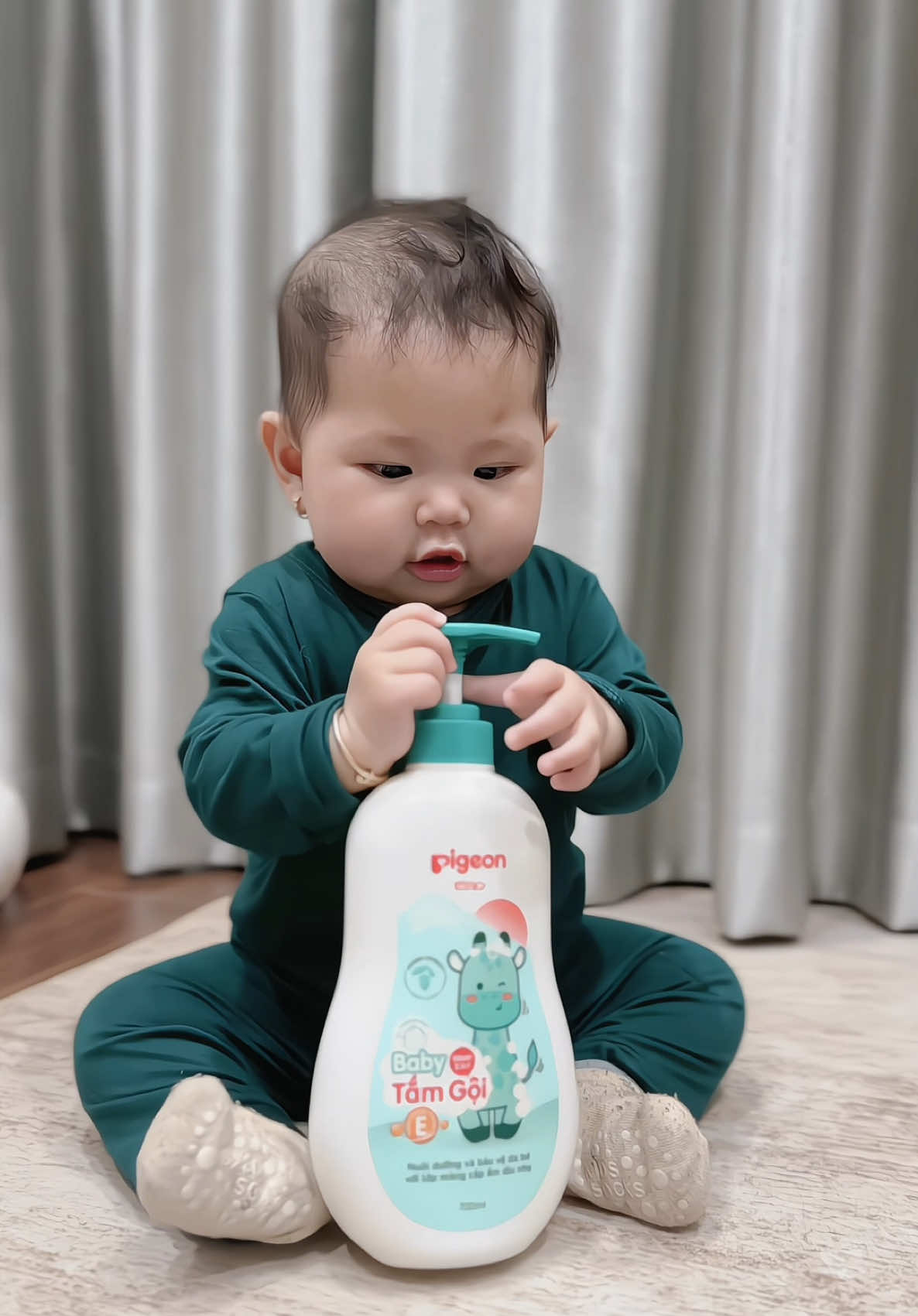 Mẹ nào mà có con da khô nhạy cảm thì tham khảo sữa tắm nhà Pigen này nha 🍃🧸˖°𓇼🌊⋆🐚🫧#megialinh #mebimsua #suatampigeon #suatamchobe 