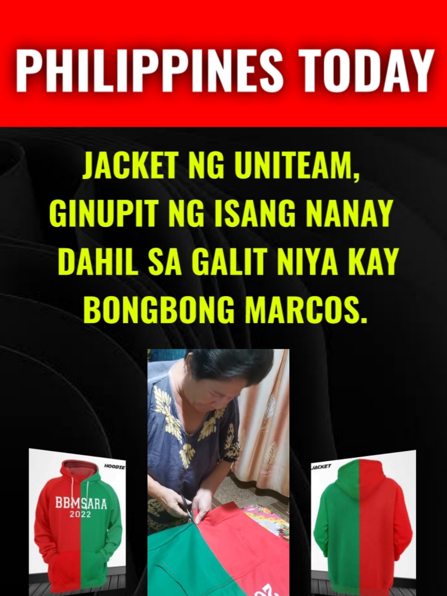 Jacket ng Uniteam, ginupit ng isang nanay at ginawang basahan yung kulay pula na parte ni BBM dahil sa matinding galit niya dito.  #uniteam #bongbongmarcos #duterte #prrd #dds #dutertelangmalakas👊 #philippines #latest #viral #trending #foryoupage #foryou #fypage #fyp 