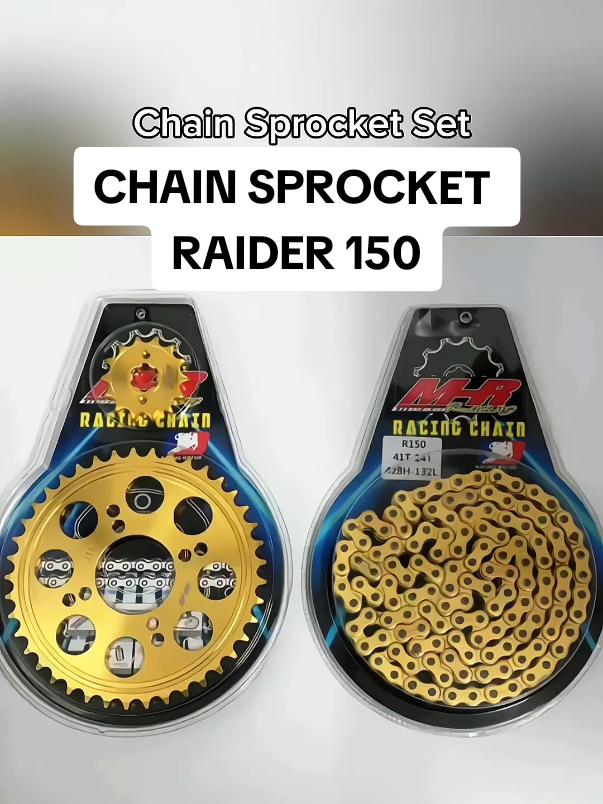 MHR CHAIN SPROCKET SET GOLD SERIES FOR RAIDER R150 FI CARB #chainsprocket #chainsprocketset #Chainset Sprocket #chainset 
