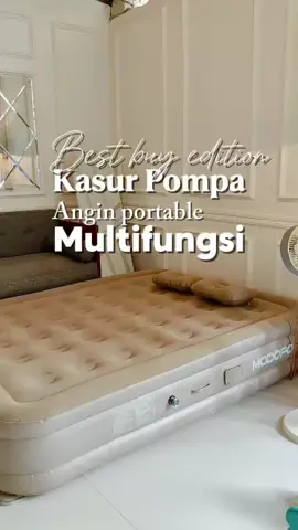 MODOFO Outdoor Matras Kasur Pompa Matras Tidur Kasur Angin Bisa Inflatable Bed Pompa Tiup Double Air Bed Tempat Tidur Tiup Otomatis untuk Rumah Ganda Kasur Udara Luar Ruangan Portabel Lanta 2 Orang Dapat Dilipat Portabel tempat