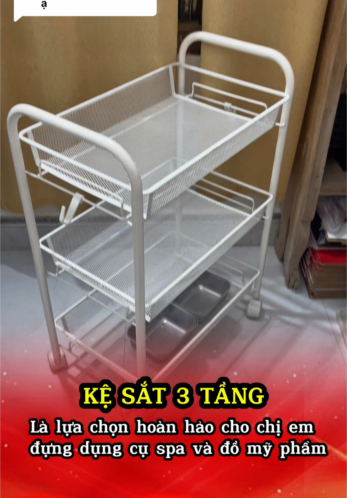 Trả lời @lampham capcut kệ sắt 3 tầng đa năng có bánh xe di chuyển tiện lợi #kesat #kespa #kemypham #kebep #kedungchen #kedanang4tang 