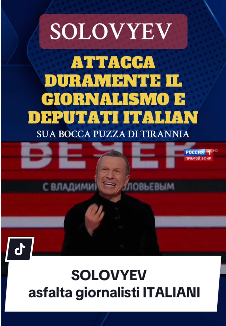 Vladimir Solovyov asfalta i giornalisti italiani assieme ad alcuni politici italiani al parlamento europeo chiamandoli con le parole poco cortesi 