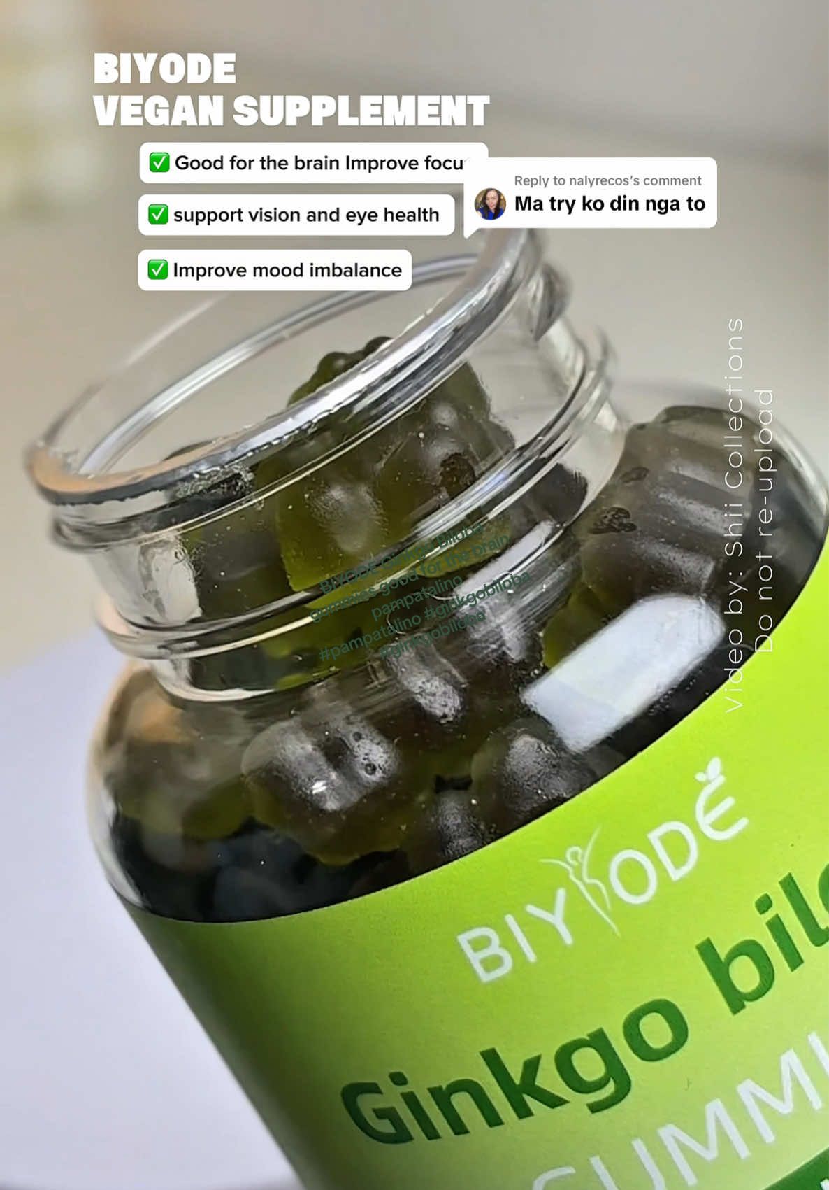 Replying to @nalyrecos  BIYODE Ginkgo Biloba gummies good for the brain pampatalino #pampatalino #ginkgobiloba #ginkgobilobagummies #biyode 
