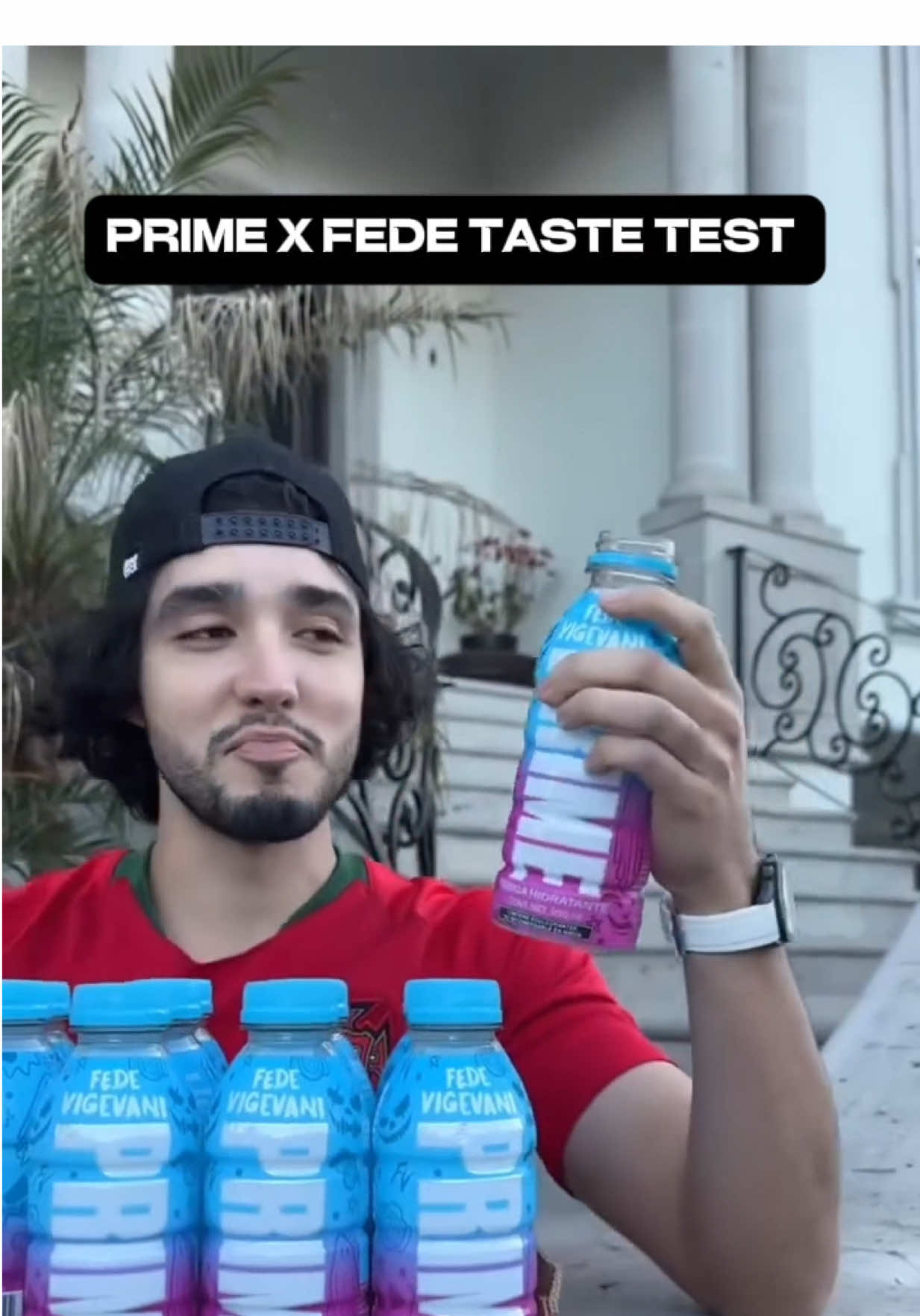 @PRIME x @Fede Vigevani taste test 👀 #drinkprime #Prime #hydration #primecreator  #FedeVigevani  #fede #youtuber #spanish #uruguay #mexico  #ViralReactions #FedeReacting #ContentCreator #newbottle #flavour #rickylimon 