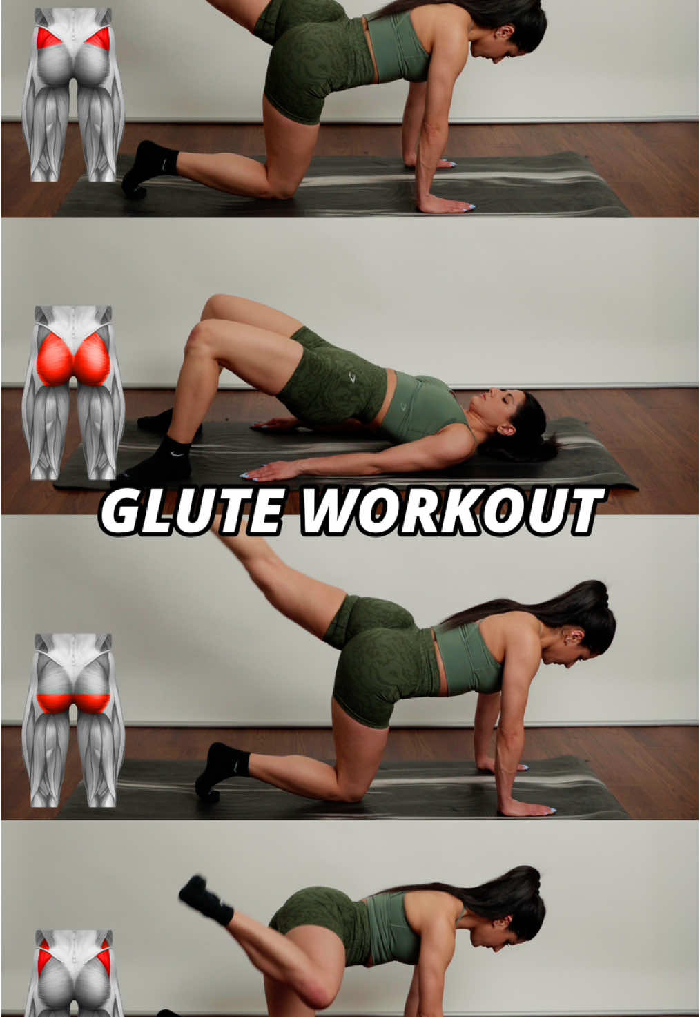 Glute workouts that WORK 🍑🔥 No gym, no equipment—just you! 💪 Do each for 30 sec, repeat 4 rounds & feel the burn! 🍑 #homeworkout #workoutathome #gluteworkout #legday #lowerbodyworkout #resistancebands #gymmotivation #fyp #gymtips #gymrat 