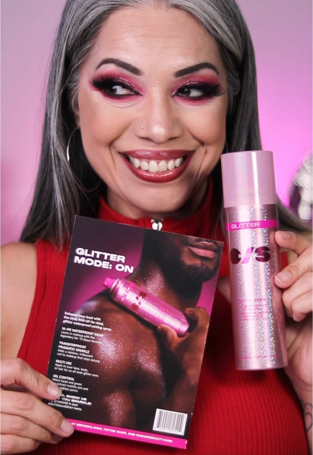 @Patrick Starrr @ONE SIZE BEAUTY I wanted to launch my glitter moment! HALP! 😭😭😭😭  #onesizesettingspray #glittermakeup #glitters #settingmist #patrickstarrr #onesizefitsall 