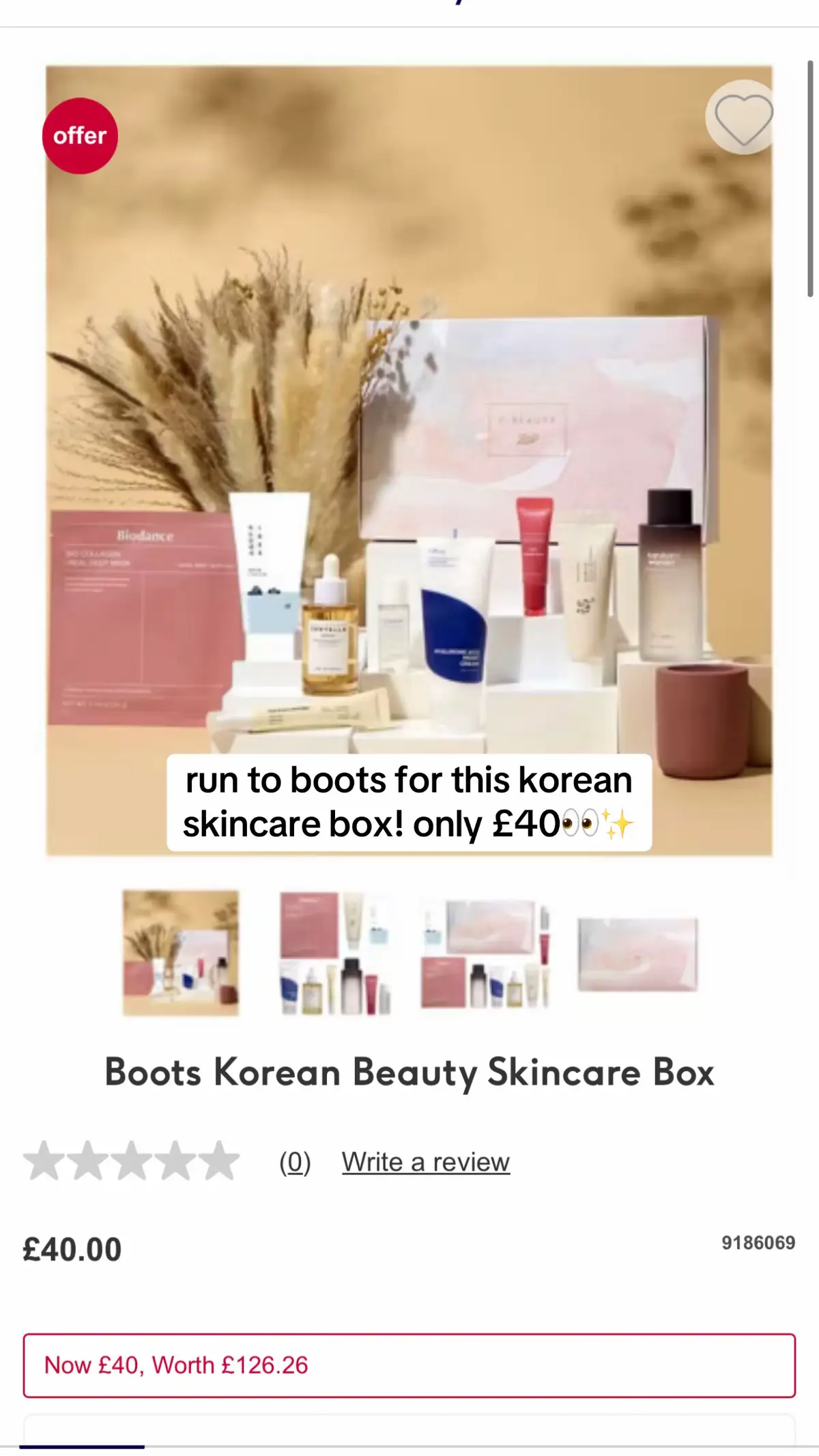 I was shooook when i saw this was for only £40 it has such amazing products in it #boots #bootshaul #bootsbeauty #skincare #koreanskincare #bootsuk 