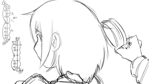 base de animação do primeiro episódio de Head in The clouds, previsto para lançar em três meses #animation #digitaldrawing #animationtest 