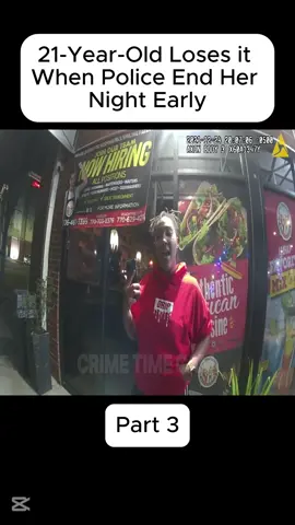 21-Year-Old Loses it When Police End Her Night Early#fyp #criminal #police #bodycam #cops #usa