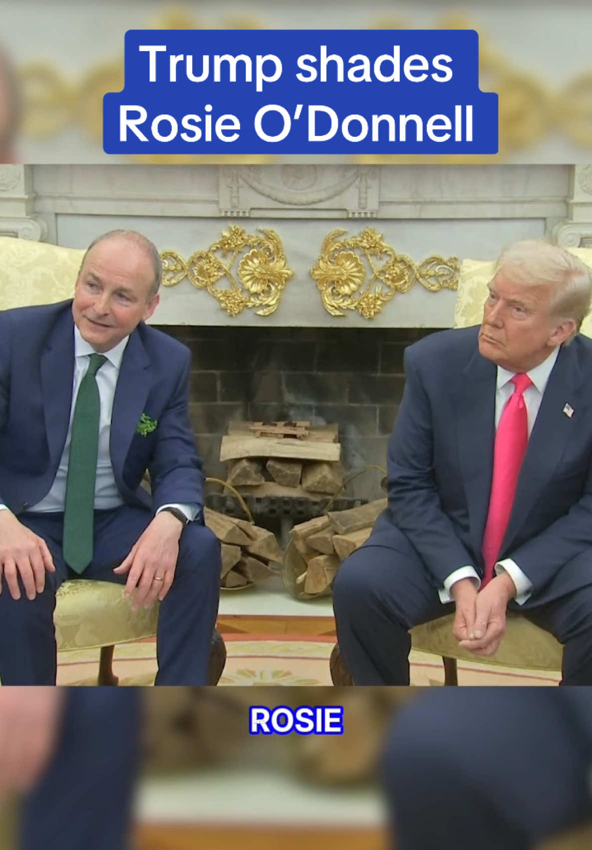 Trump told Irish prime minister Micheál Martin he’s ‘better off not knowing’ who Rosie O’Donnell is. 🎥 Reuters #news #politics #trump #rosieodonnell #ireland  