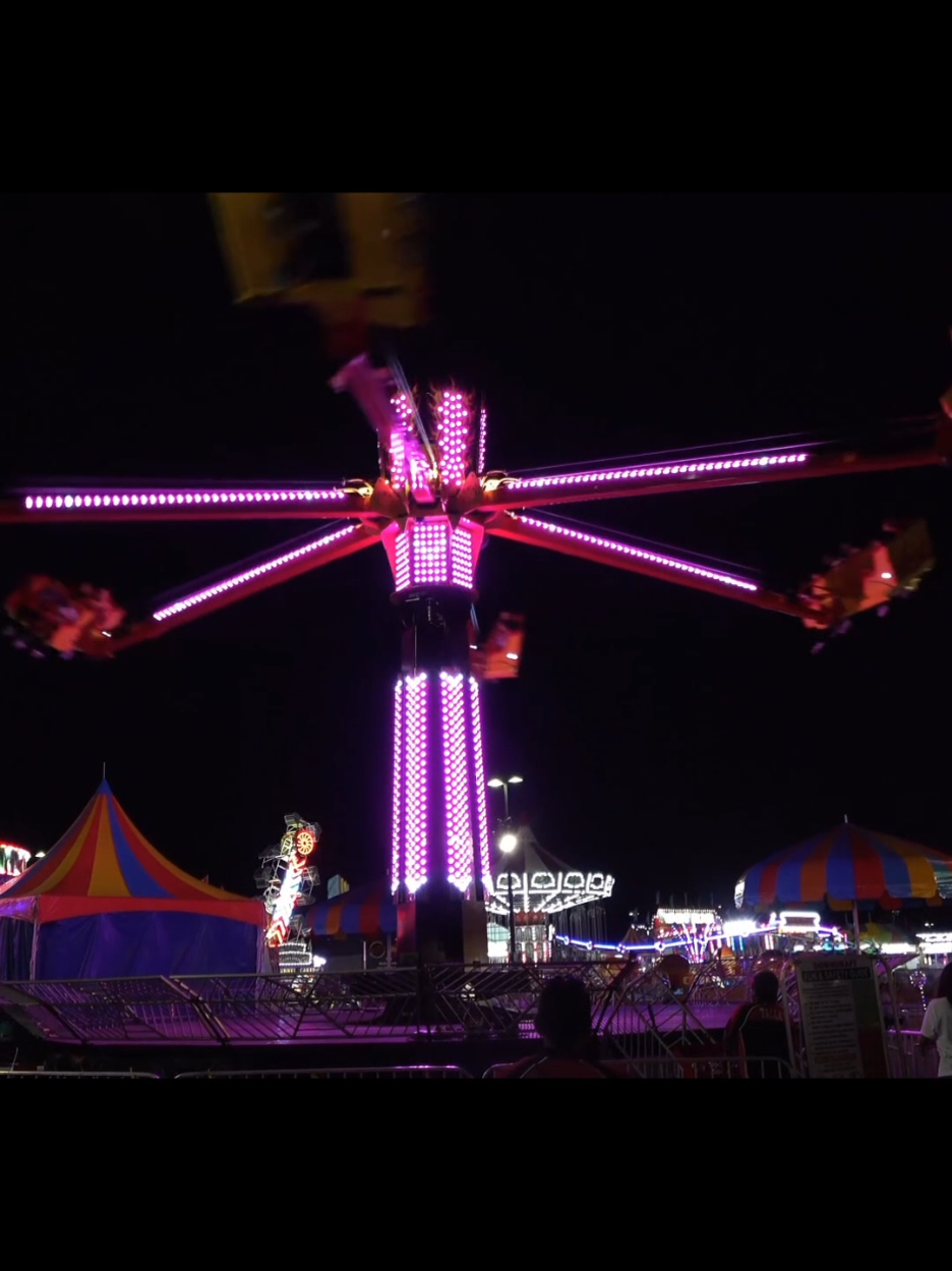 2 more months till this feeling again👀💯#fyp #amusementpark #fair #carnivalrides #night #wow #beautiful 