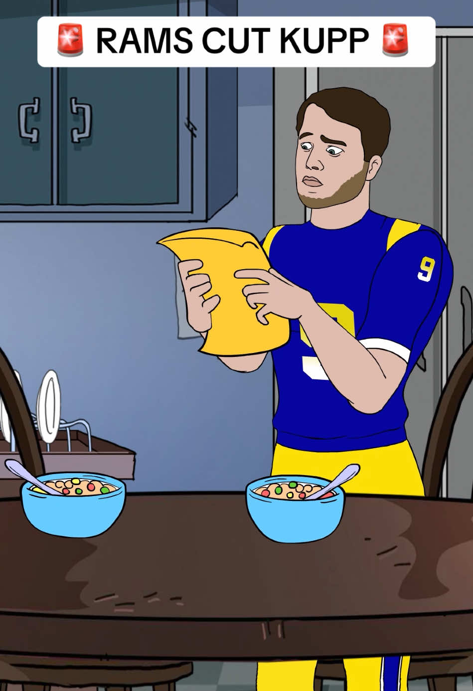 Rams officially cut Cooper Kupp #gridironheights #nfl #animation #cartoon #losangelesrams 