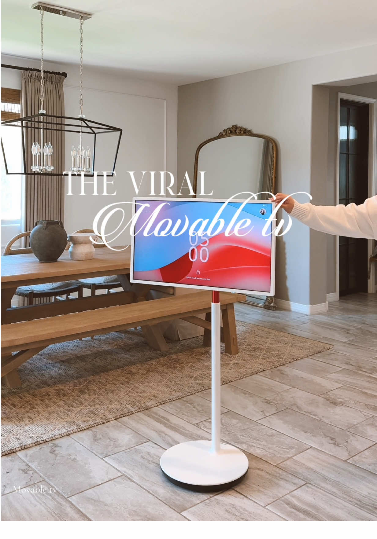 This movable TV is a total game-changer! — from morning routines to backyard workouts, cooking, and even game day outside. Moves, tilts, adjusts. Seriously, how did I live without it? 🙌  #MovableTV #HomeUpgrade #SmartLiving #AmazonFinds #mothersdaygift 