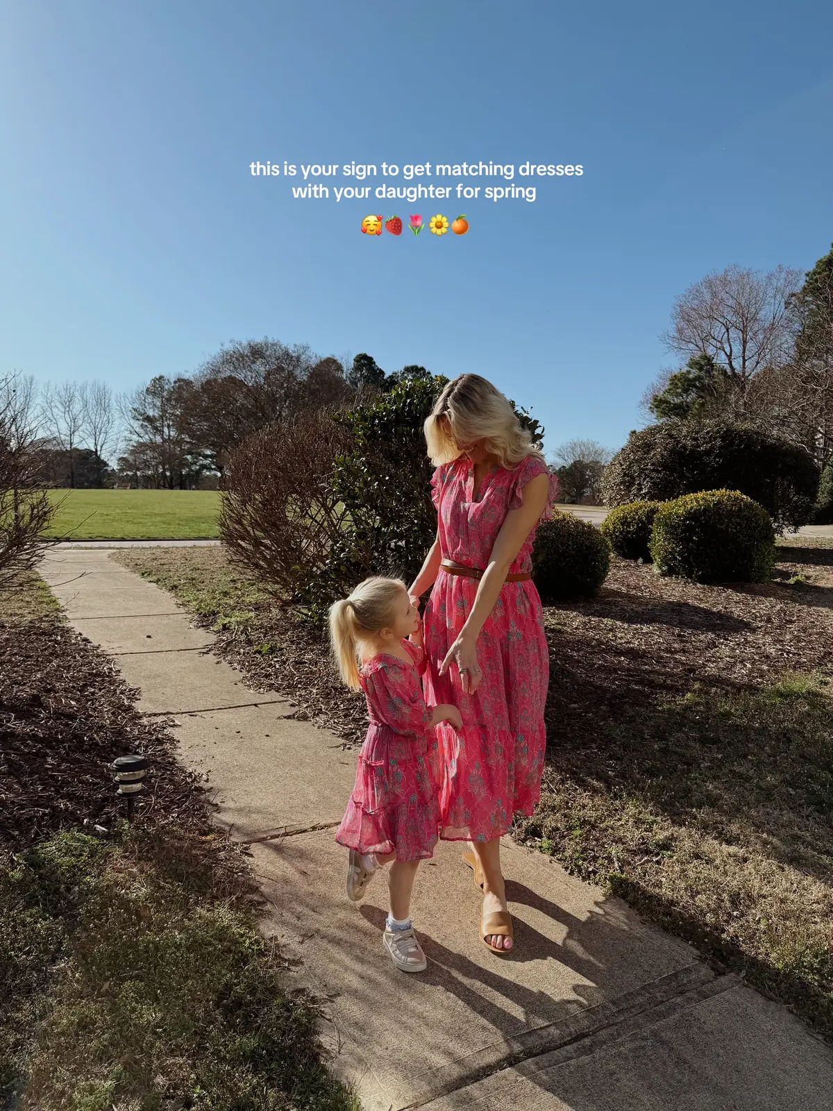 It finally feels like spring in the south 🥰🥰 #girlmom #momlife #mommydaughter #springdresses @Roller Rabbit 