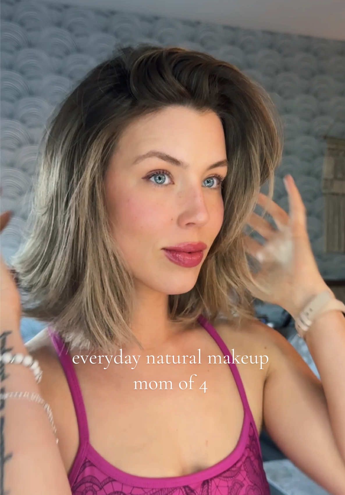 Getting ready every day even just 5-10 min makes a HUGE difference in my day as a busy mom. Prioritize you! Even if your kids are tearing up the bathroom, doing makeup with you, you deserve to take 5-10 min for you. #prioritizeyou #momof4 #5minmakeup #grwmasamom #everydaymakeup  Products used: @L’Oréal Paris lumi glow @Kosas concealer  @iliacosmetics complexion brush @elfcosmetics blush stick @DIBSBEAUTY duo brush Freckle pen on Amazon @kosas setting powder and brush Elf cosmetics lash curler dibs beauty new setting spray** so good KOSAS burgundy eyeliner  @NYX Professional Makeup lash glue @MERIT Beauty mascara and gloss