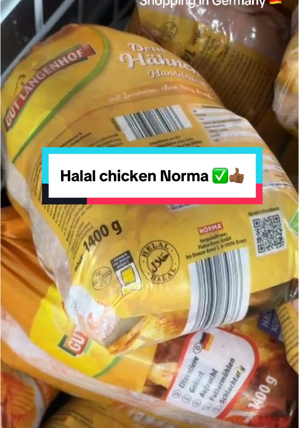 Shopping in Germany 🇩🇪, halal chicken in Norma ✅ #germany #celinag142 #punjabi 