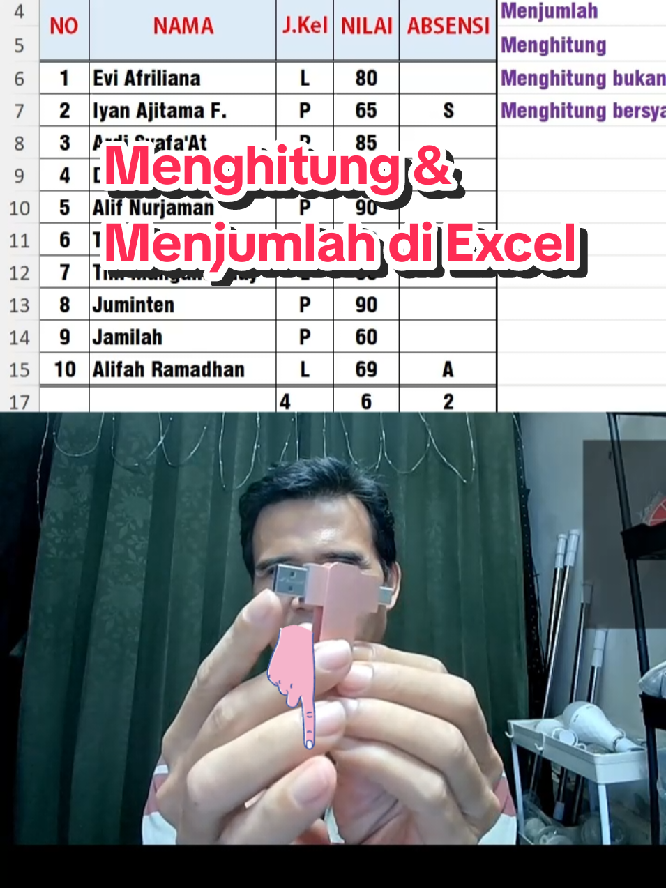 Beli Flasdisk @Budi Tukang  Tutorial Excel Menghitung dan Menjumlah Data