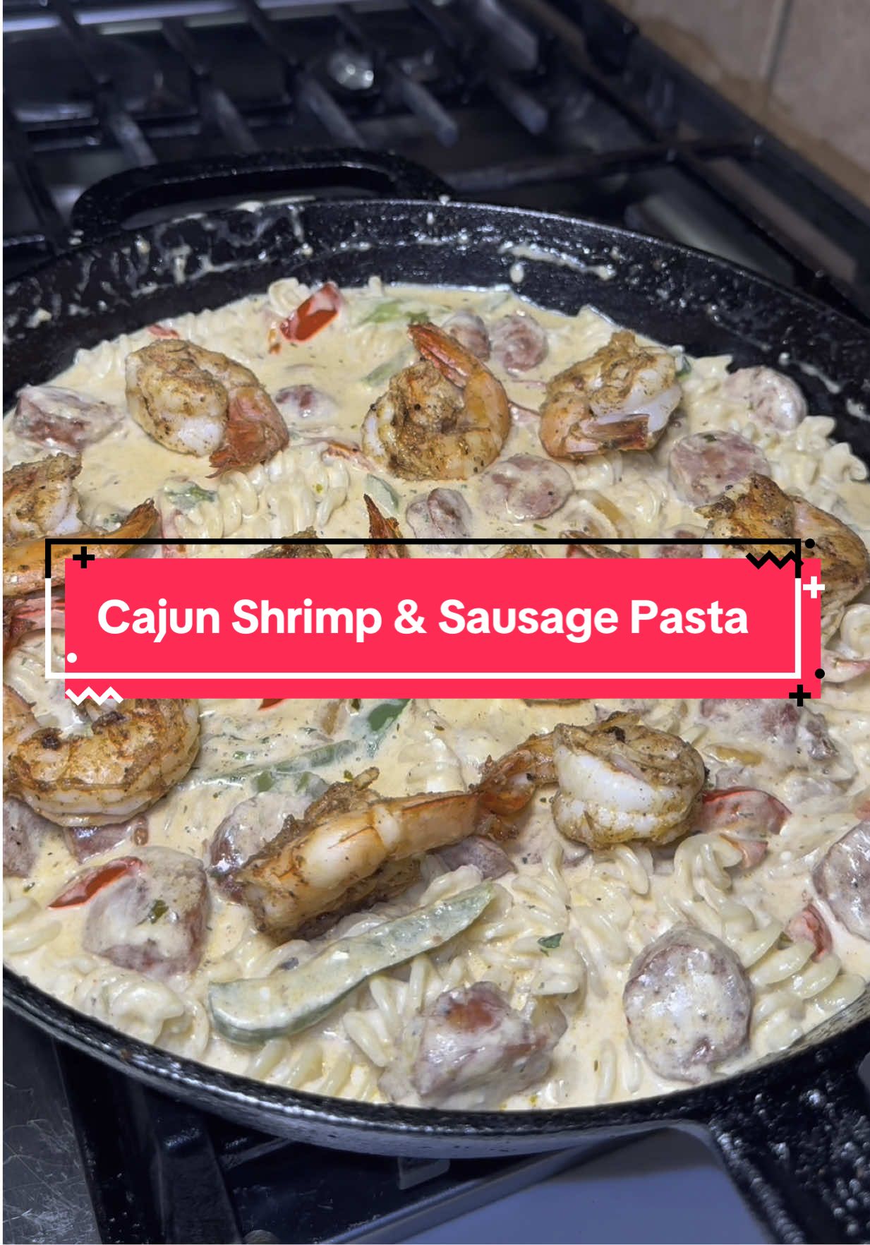 I gets down when it comes to pasta! This Cajun shrimp and sausage pasta was beyond delicious 🤤! #cajunpasta I got everything from Kroger Marketplace 😊!