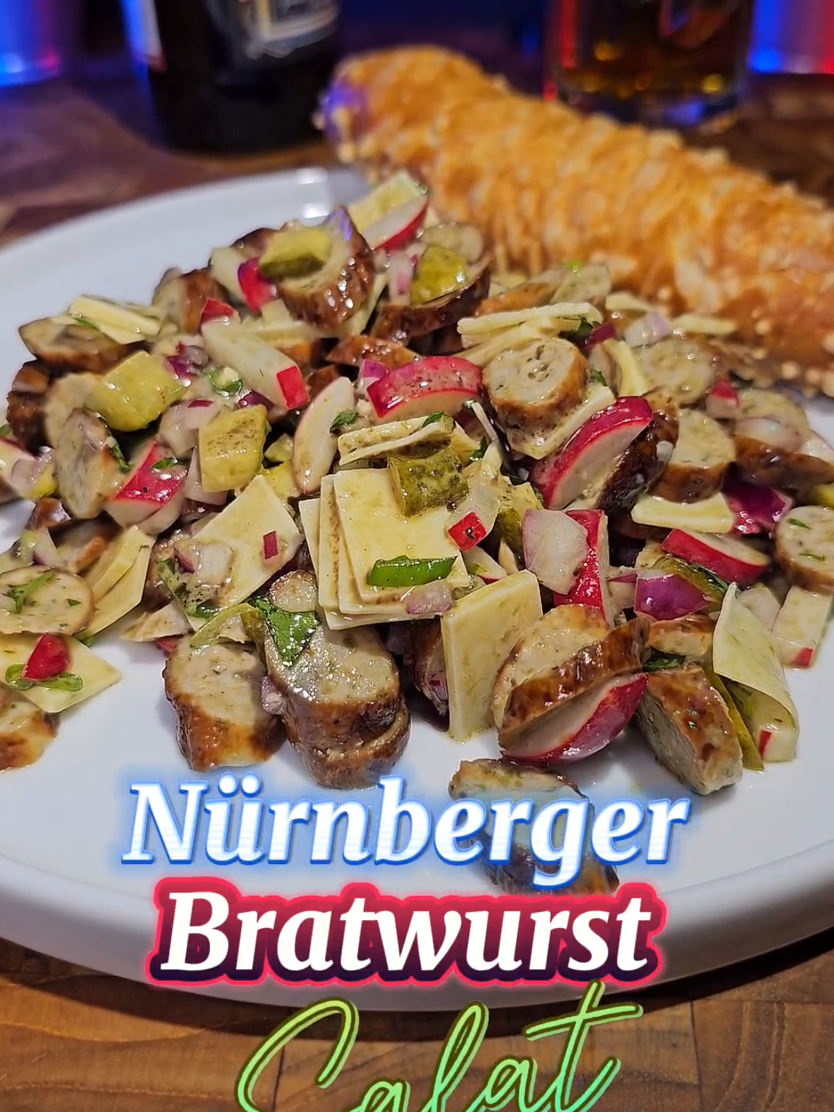 Nürnberger Bratwurst Salat 🤩👍🏼  #Bratwurst #Salat #Rezepte #bayern #fürdich 