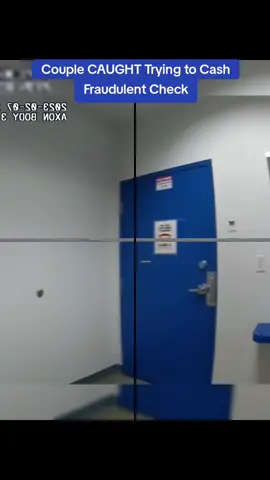 Couple CAUGHT Trying to Cash Fraudulent Check#cops #copsoftiktok 