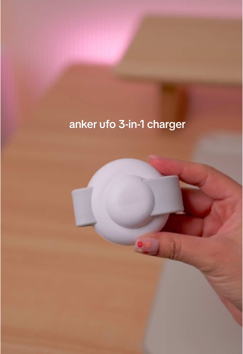 #ad My new charger is the size of a macaroon 💖 Anker UFO 3-in1 Charger 🔌  Shop Here: https://ankerfast.club/hg639n or via 🔗 in bio 😘 I’m so glad @AnkerOfficial reached and offered to send their new charger over, because this will now be my travel companion when it’s not at my desk.  It is certified 15 Watt MagSafe Fast Charging for iPhone and Apple Watch, but I used it to charge my Galaxy S25 Ultra and my Galaxy Buds Pro 3 with no issues. Anker says that you can power up an iPhone 15 Pro to 20% in 15 minutes and an Apple Watch Series 9 to 30% in 22 minutes. When it’s at my desk I’m using it as a stand for StandBy Mode on both my iPhone and my Galaxy S25 Ultra. And when I’m traveling I can save me the hassle of carrying a bunch of cords to charge all of my devices, I can just charge three devices simultaneously with Anker UFO Charger and only need the one cord and 40W adapter that comes included. #anker #AnkerMagGo #AnkerMagsafeCharger #deskaccessories #workfromanywhere #charging #homeoffice #organization #declutter #declutteryourlife #deskdecor #cozydesk #cleansetup #homeofficeideas #homeofficedecor #desksetups#FrisianFlagENERGOplus 