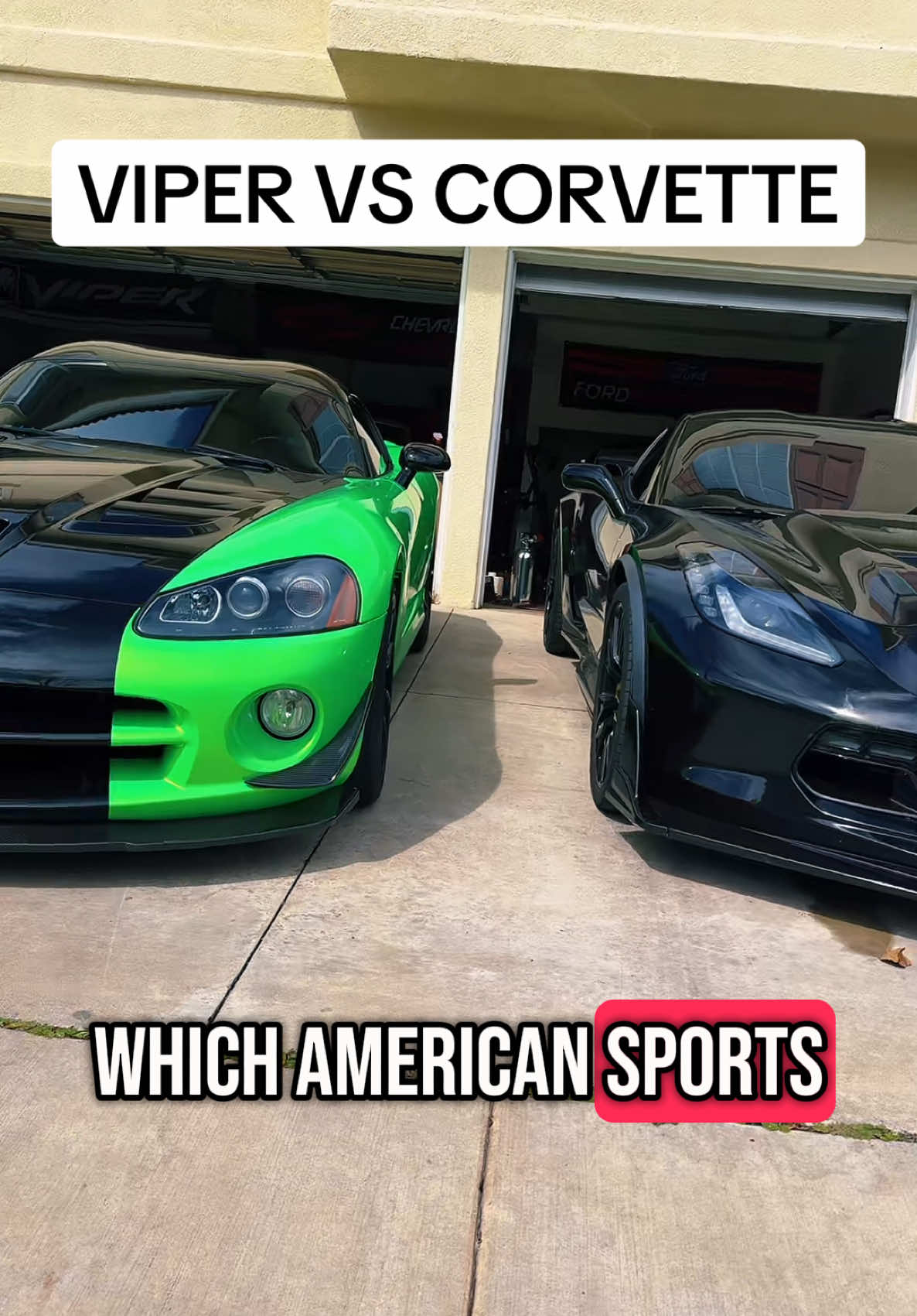 Viper vs Corvette! Who you got? #corvette #viper #cartok #tiktokautocampaign #creatorsearchinsights #carsoftiktok 