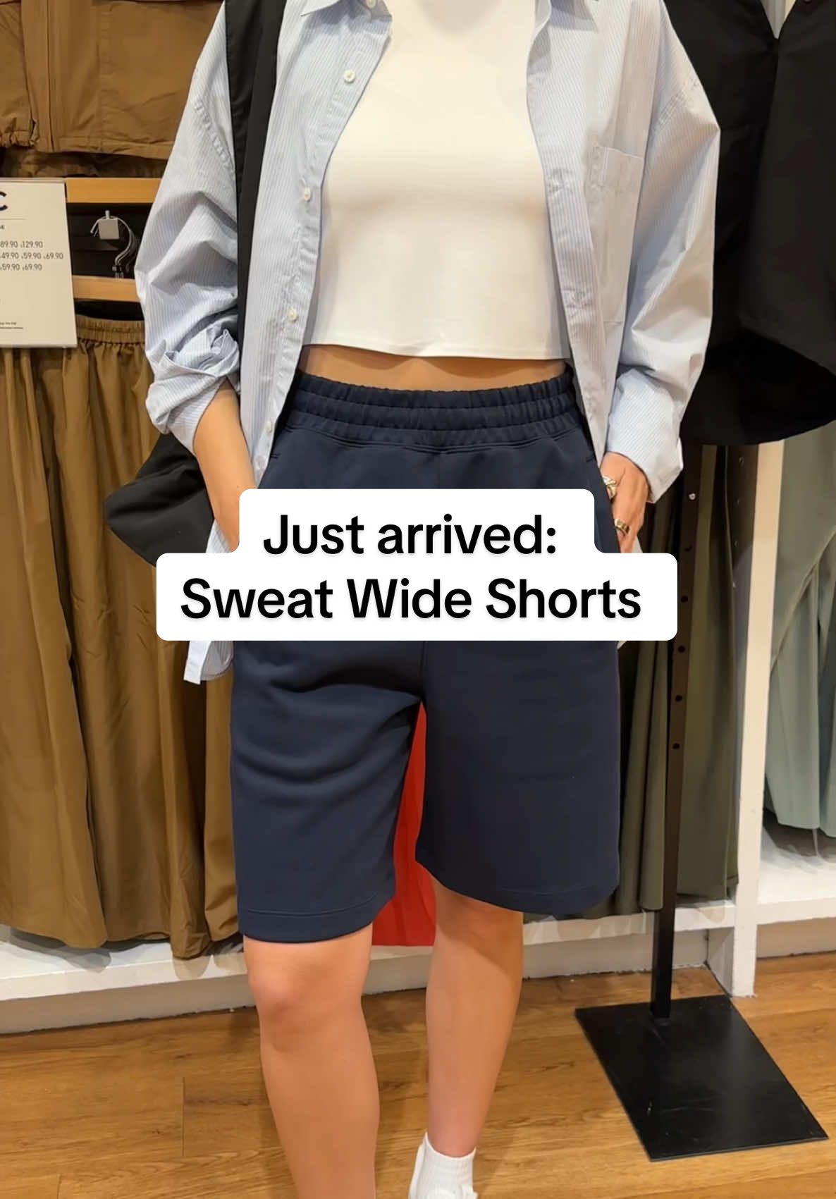 You’ll never get us out of the men’s section 😌  Sweat Wide Shorts: $39.90 Product ID: 476225 #UNIQLO #UNIQLOUSA #sweatshorts #shorts #widesweatshorts #wideshorts 