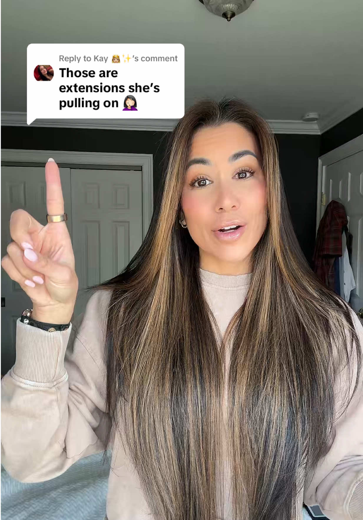 Replying to @Kay 👸🏼✨  Thanks for the compliment babe😘 • Products that work…what a crazy concept! • Everything I’ve used to help me grow the best hair of my life & get accused of extensions is linked or head to my showcase • The line is clinically tested and I have thousands of customers using the products and text me daily about how much they’re loving their longer, thicker hair…that’s not a coincidence. It’s results. • The only products I’ve used over 2 years, and I don’t ever plan on stopping🥰 • More hair, more length, more growth…and now it’s YOUR turn!🩷 • #haircare #hairgrowth #hairserum #hairtransformation #hairextensions 
