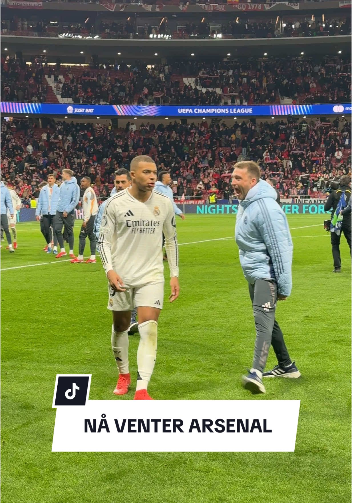 Real Madrid er klare for kvartfinale! Der venter Arsenal👀#ucl #cl #realmadrid #madrid #atletico #mbappe #rudiger #bellingham 