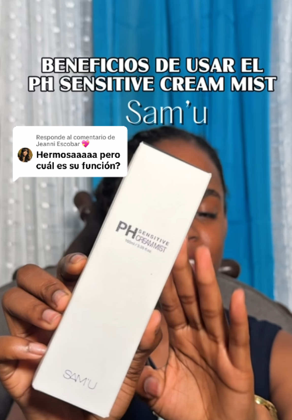 Respuesta a @Jeanni Escobar 💖 Beneficios de usar el Ph sensitive cream mist de @SAM’U  #samu #samutiktok #SkinCare #skincareroutine #cuidadodelapiel #HydratingMist #SAMUSkincare  #productosvirales #productosamazon #SkincareRoutine #GlowingSkin #kbeauty