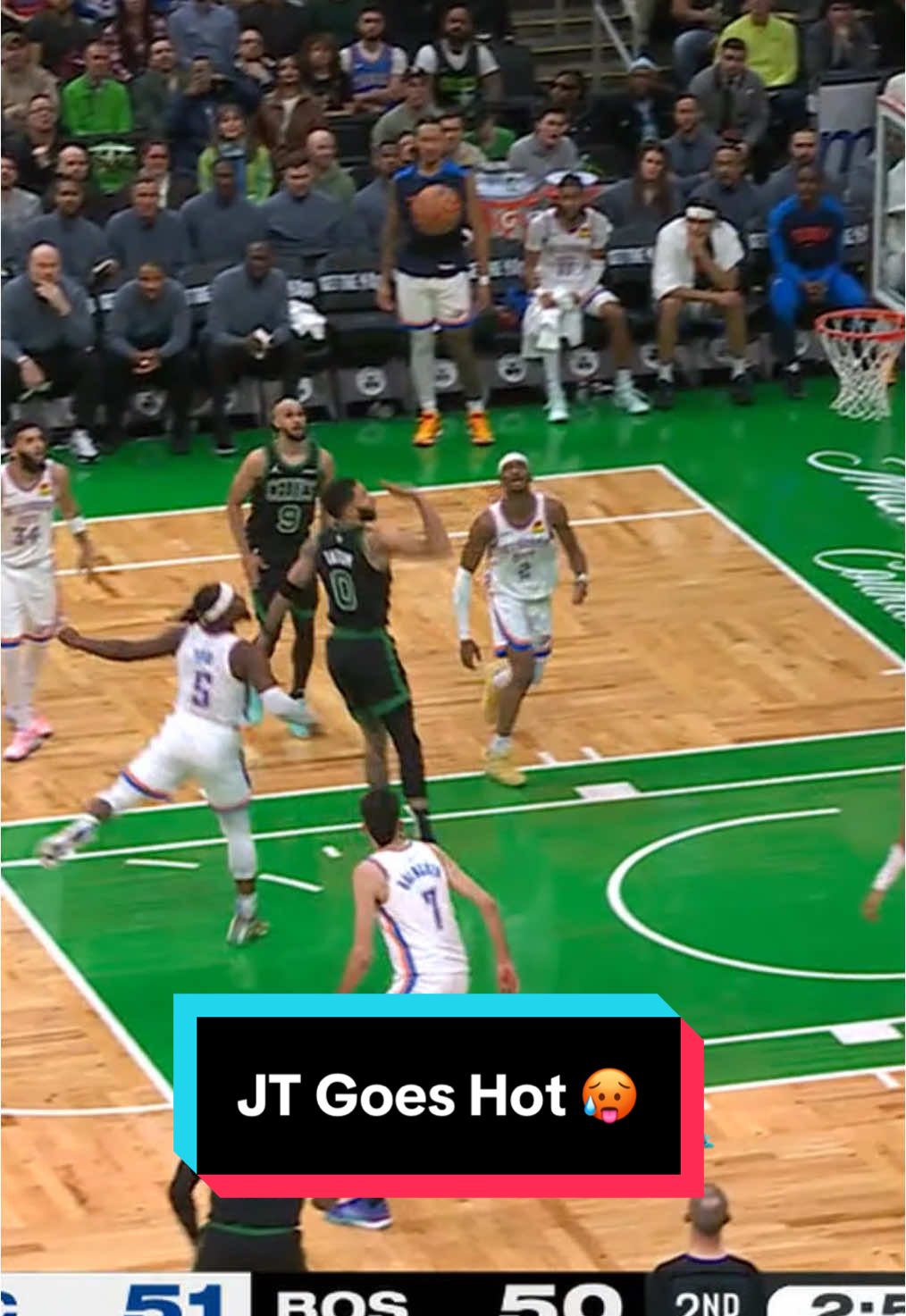 Jayson Tatum showing off his ELITE shotmaking 💥🤭 #NBA #Basketball #Celtics #BostonCeltics #JaysonTatum 