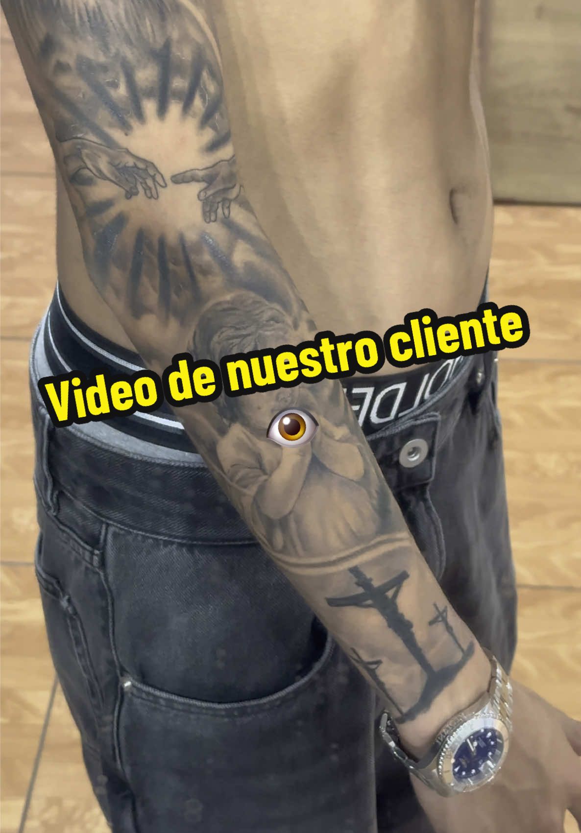 Cicatriza la manga de nuestro cliente y nos envia su video 👁️ Tatuaje manga completa 🔥 #tattoo #tatuaje #manga #leon #angel 