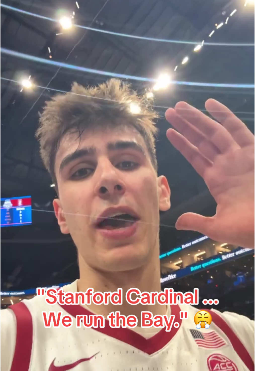 Maxime Raynaud after the #win 💪 #mbb #stanford #cal