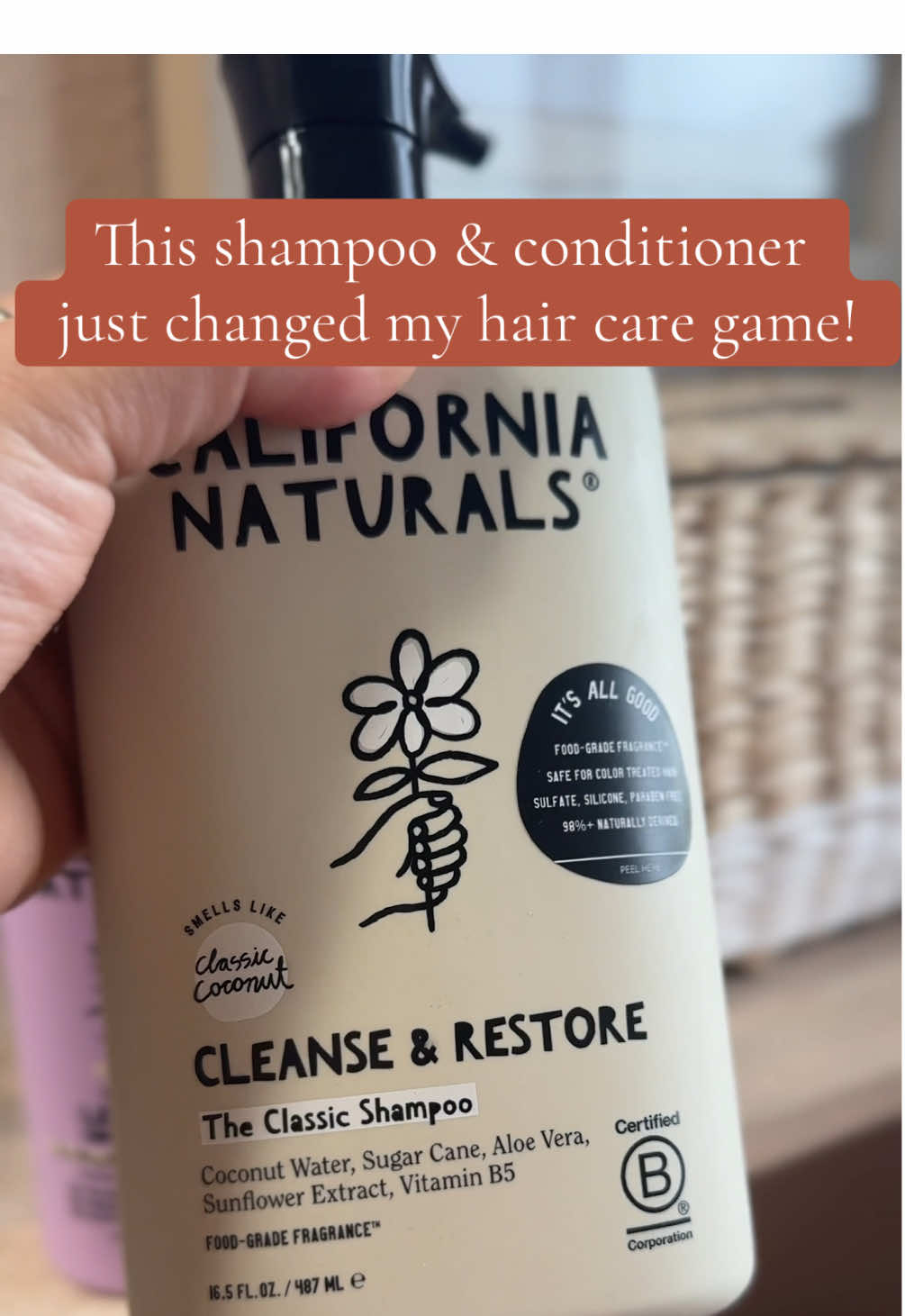 POV: You just found the ✨cleanest✨ shampoo & conditioner! California Naturals is 99% naturally derived, smells like a tropical vacay, and leaves my hair soft, shiny, and so fresh. Obsessed! #cleanbeauty #hairgoals #californianaturals @California Naturals  