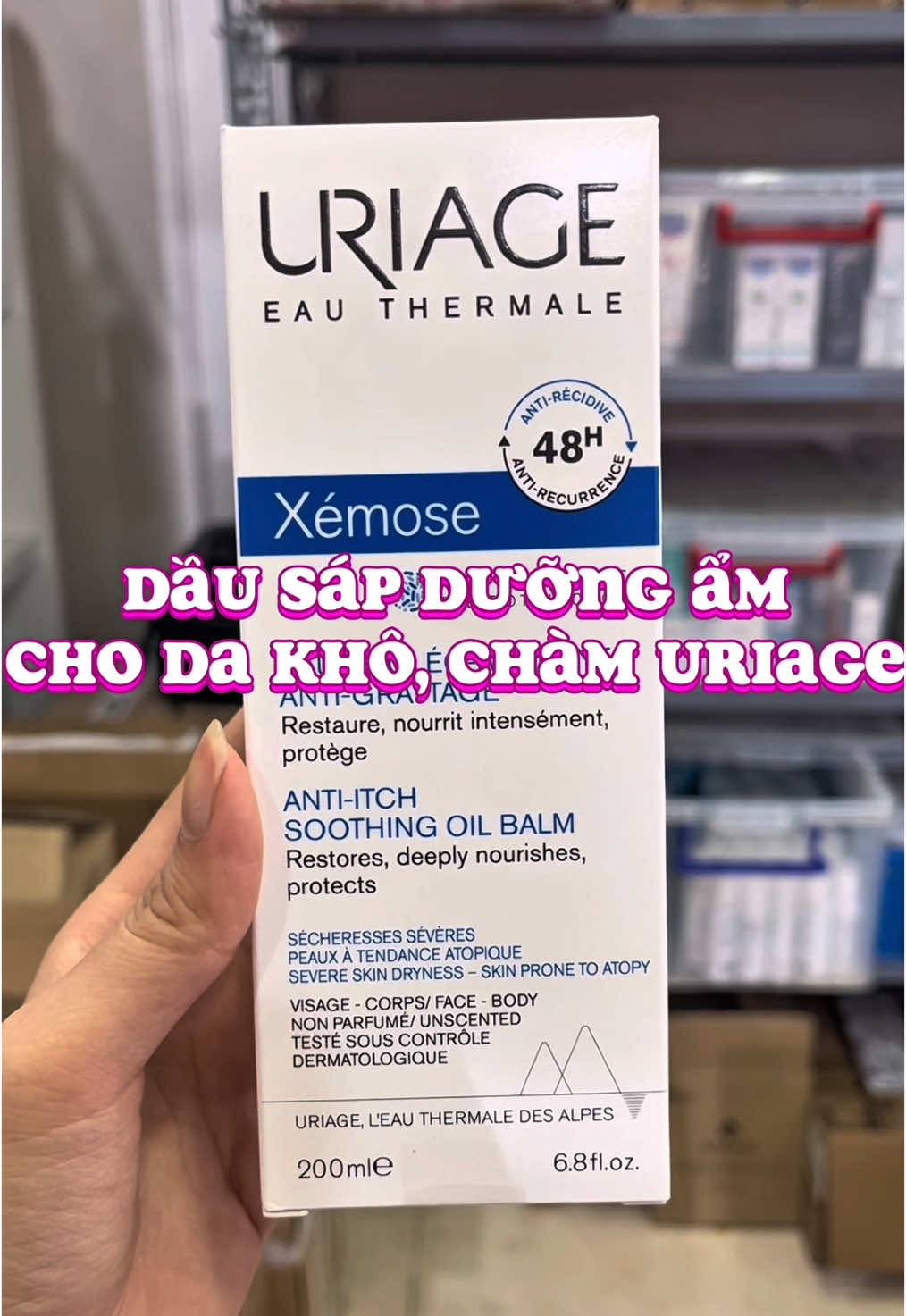 Dầu sáp dưỡng ẩm cho da khô, chàm Uriage #tinhtebeauty #khongua #ngua #cham #dachamthetang #viemdacodia #tresosinh #trenho #uriage #xemose 
